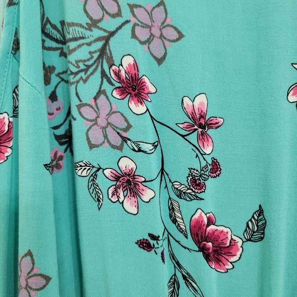 Torrid Midi Hi-Lo Challis High Neck Dress Size 3 (3X) - Picture 10 of 16